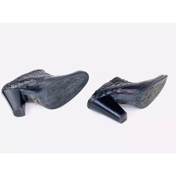 Sesto Meucci WESTERN  Mules Black Woven Calf Italian Leather women EUR 36 - Picture 6 of 10